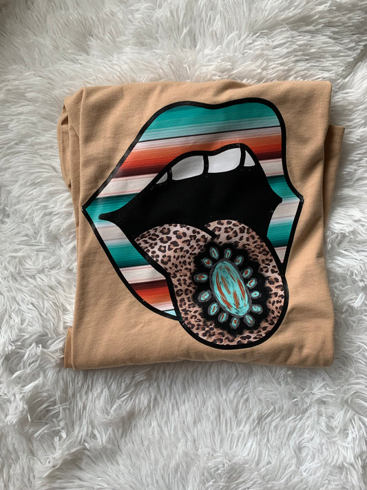 Serape Lips Tee