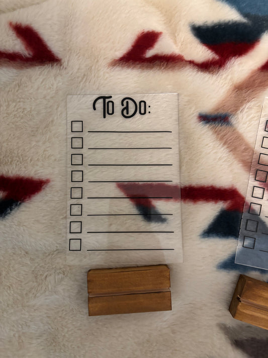 To Do List, Desktop Dry Erase Acrylic