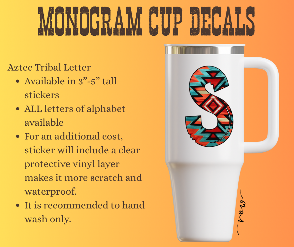 Monogram Letter Decals
