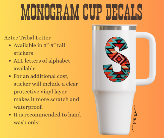 Monogram Letter Decals