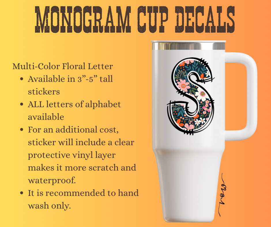 Monogram Letter Decals