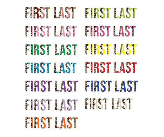 Cheetah Font Desk Name Plates, Acrylic