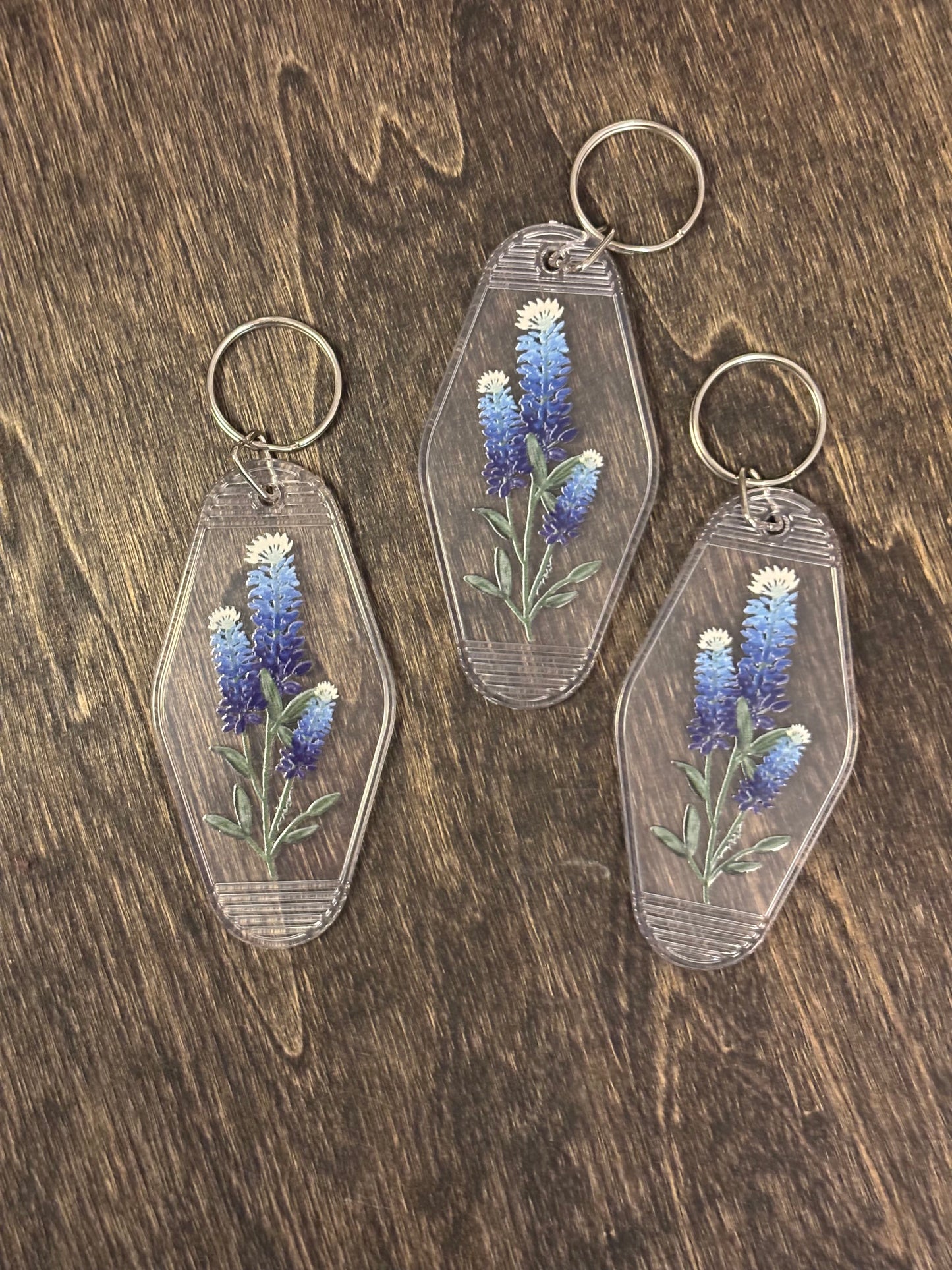 Texas Bluebonnets Motel Keychains
