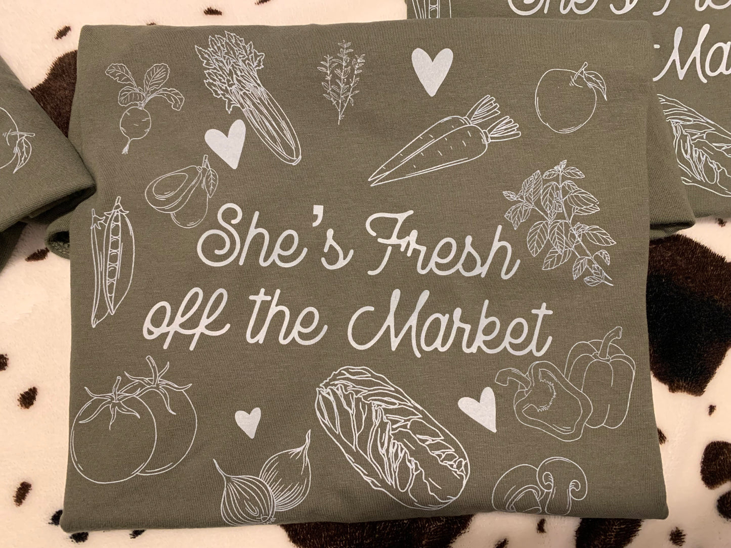 Fresh Off the Market Bachelorette Tees Sage
