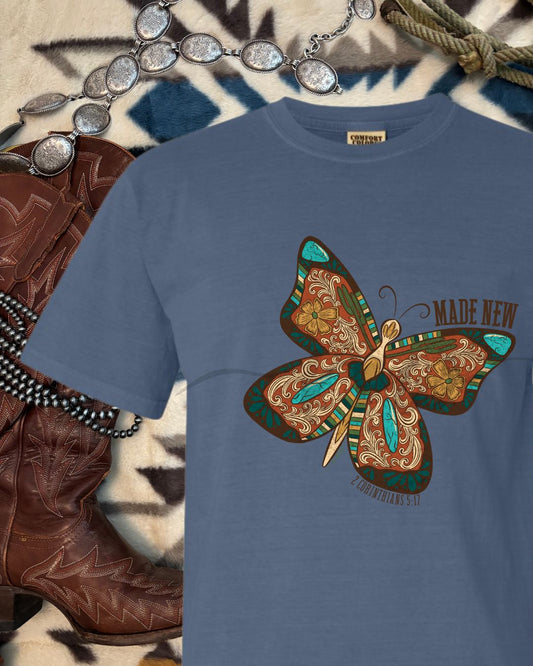 Made New Butterfly Tee, Butterfly 1, 2 Corin. 5:17
