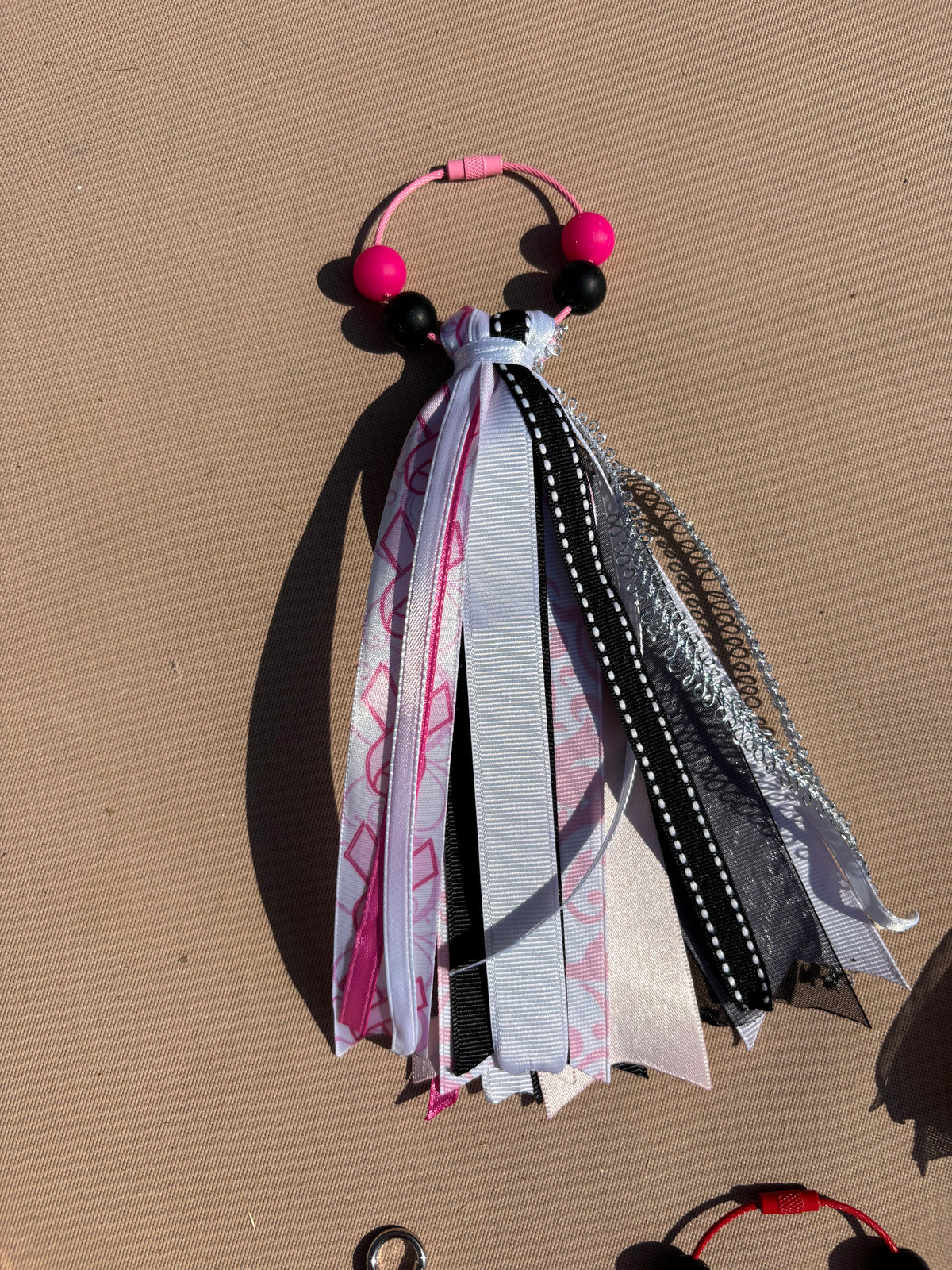 Breast Cancer Ribbon Bag Charm