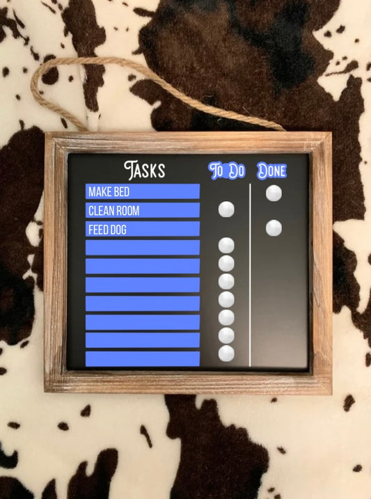 Chore Chart, Chalkboard Magnetic Hanging Sign