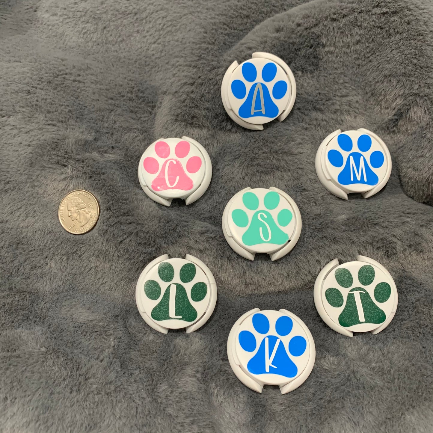 Paw Print Stethoscope ID Tags