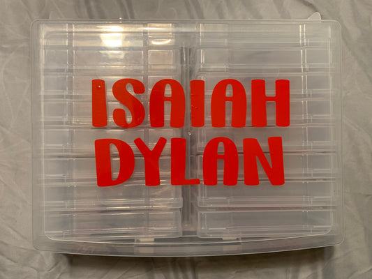 Red & Silver Photo Storage Box