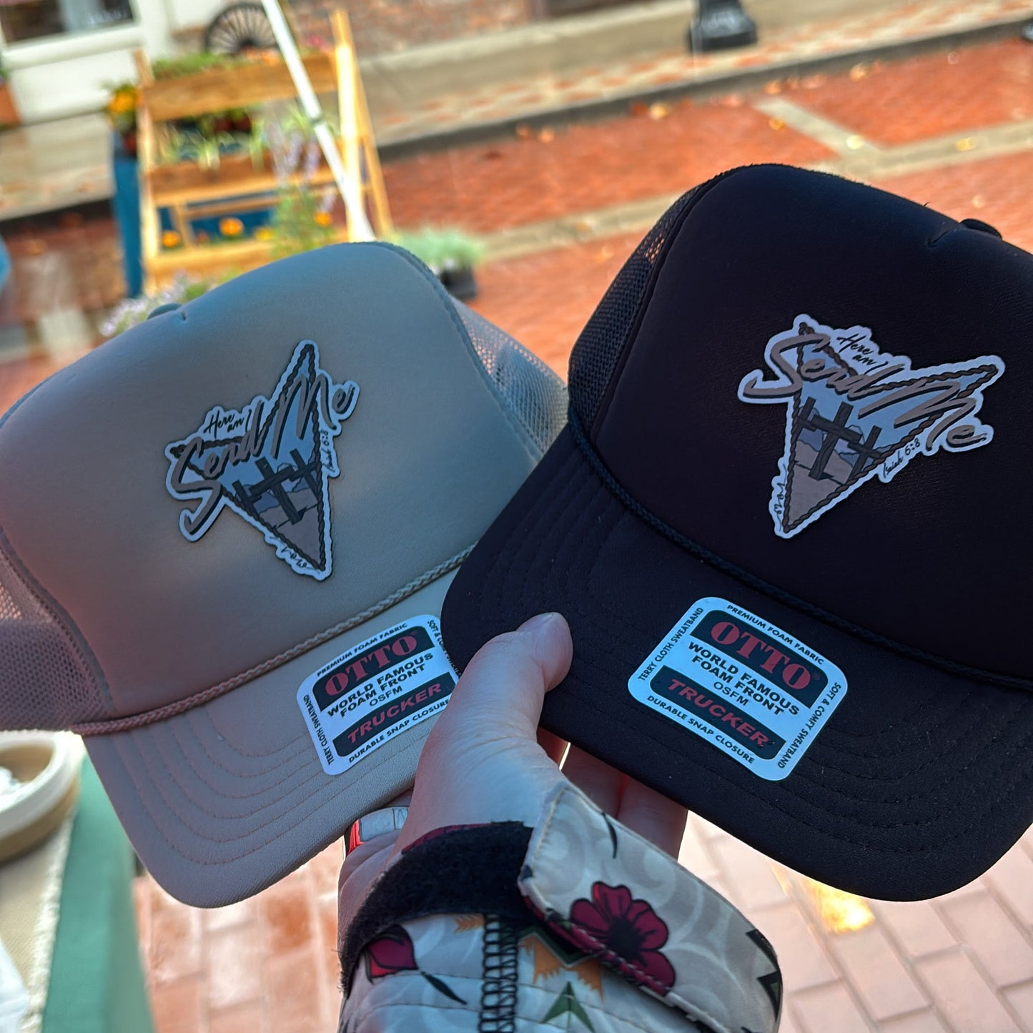Send Me Leather Patch Hats