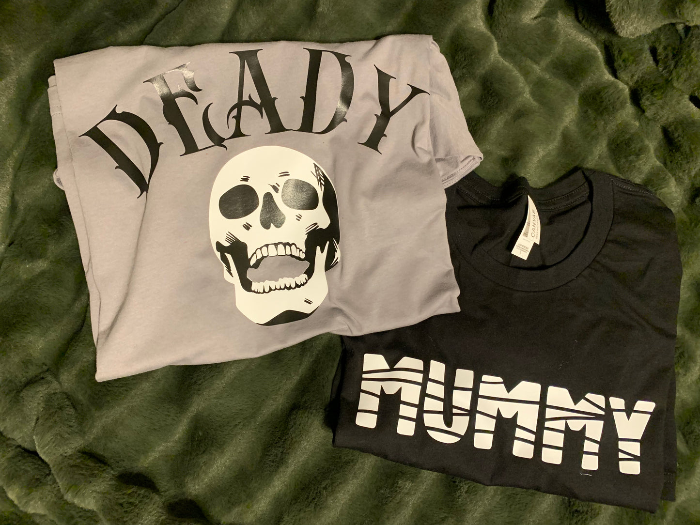 Mummy & Deady Halloween Tee Duo