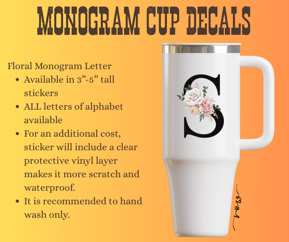 Monogram Letter Decals