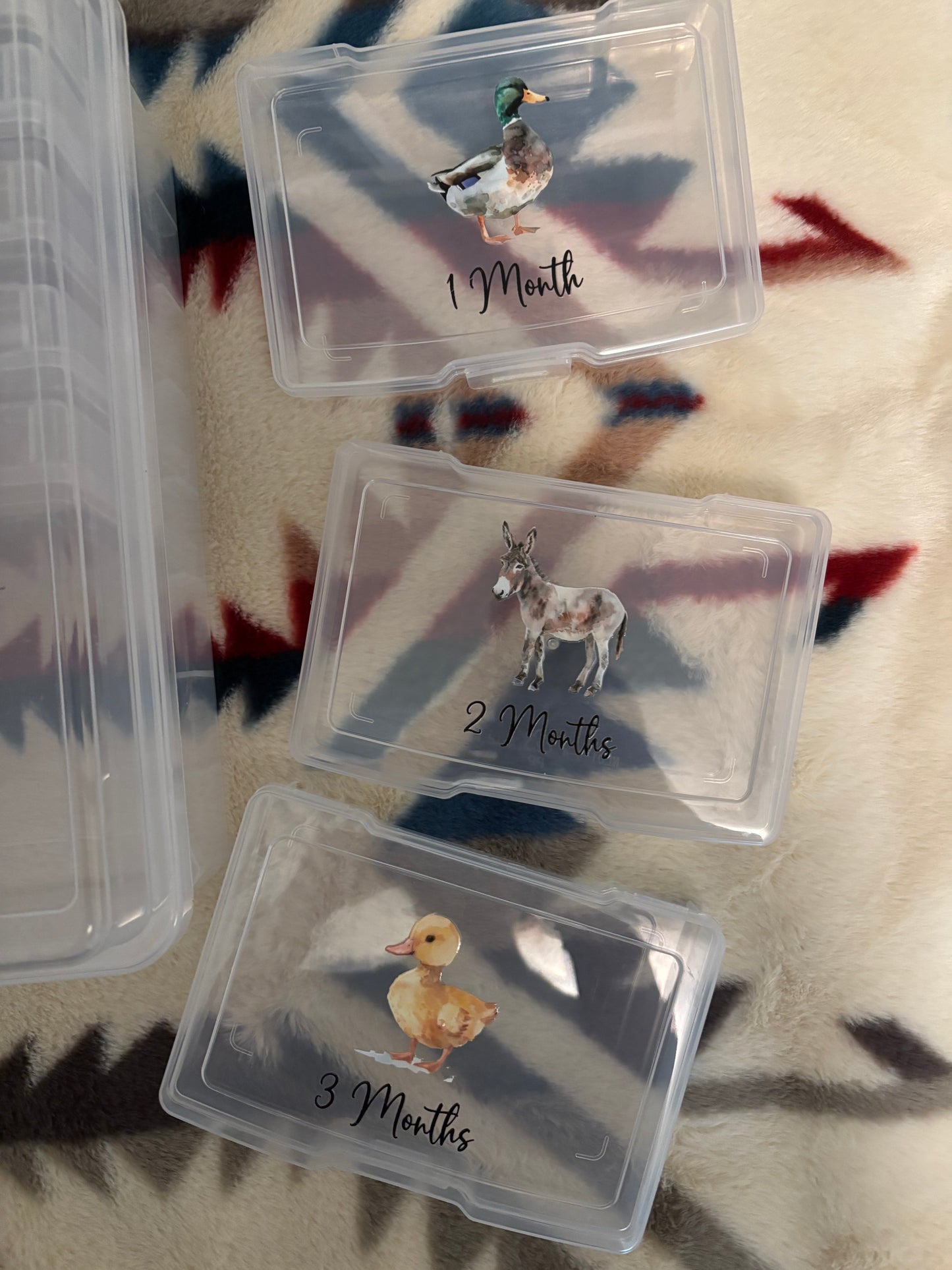 Watercolor Farm Life Photo Storage Box