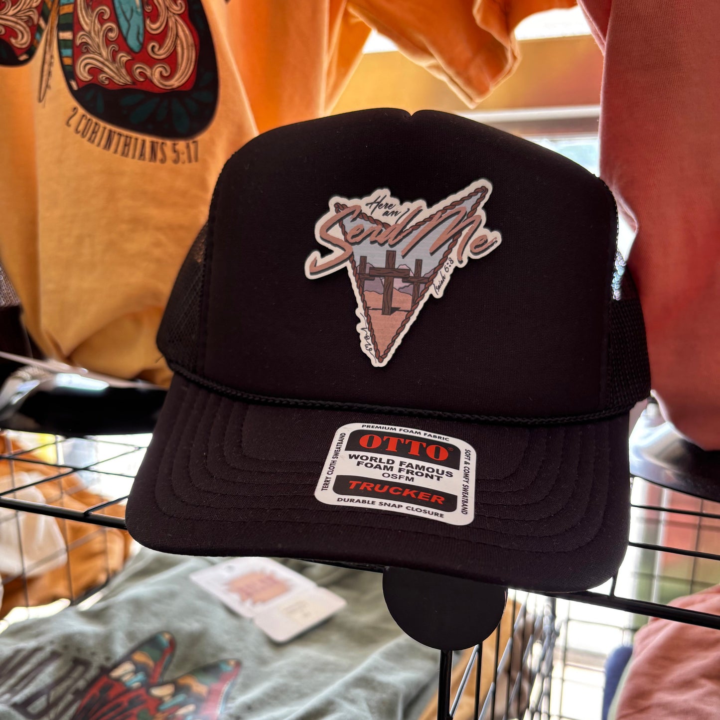 Send Me Leather Patch Hats