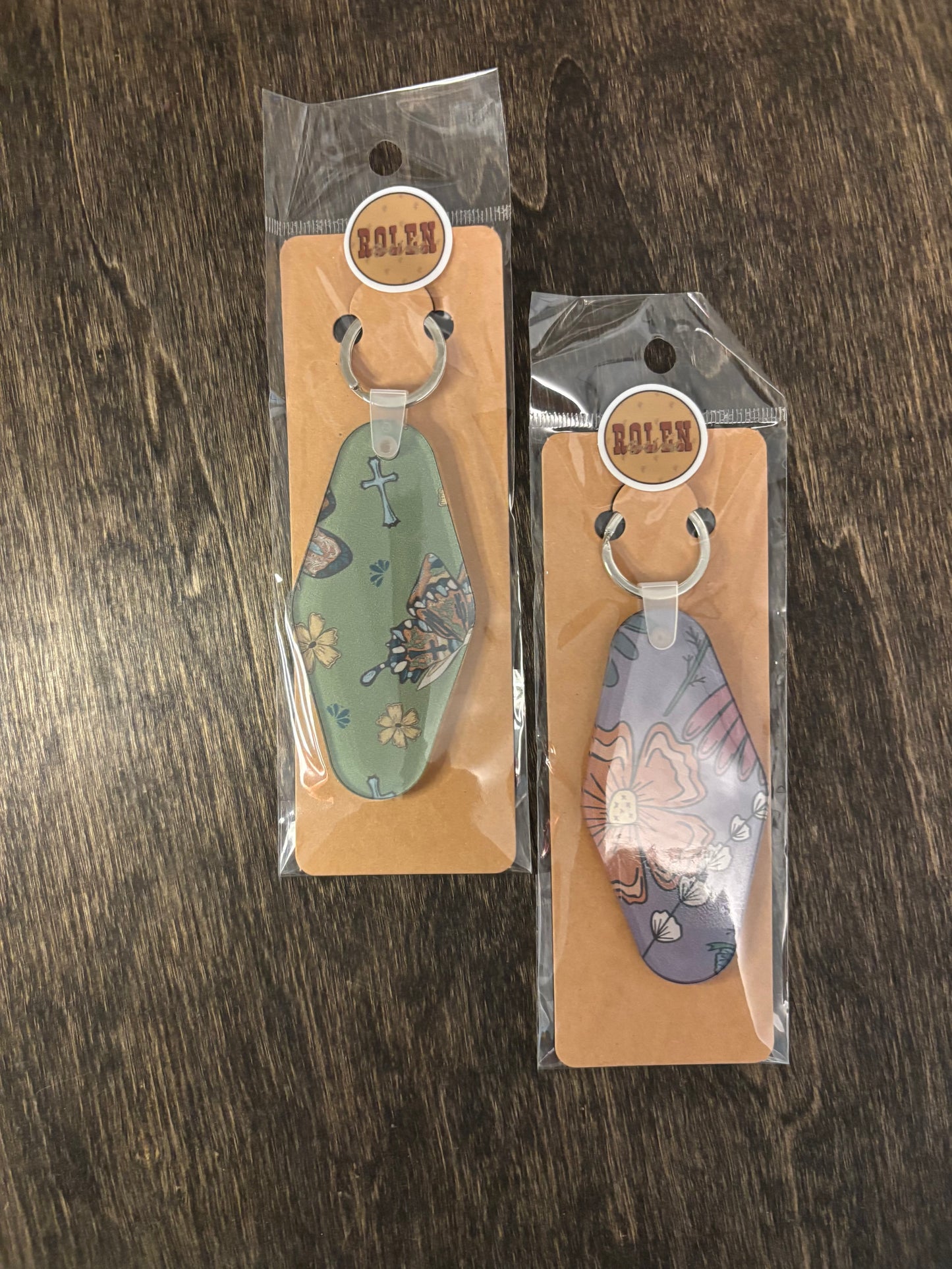 Patterned Motel Keychains