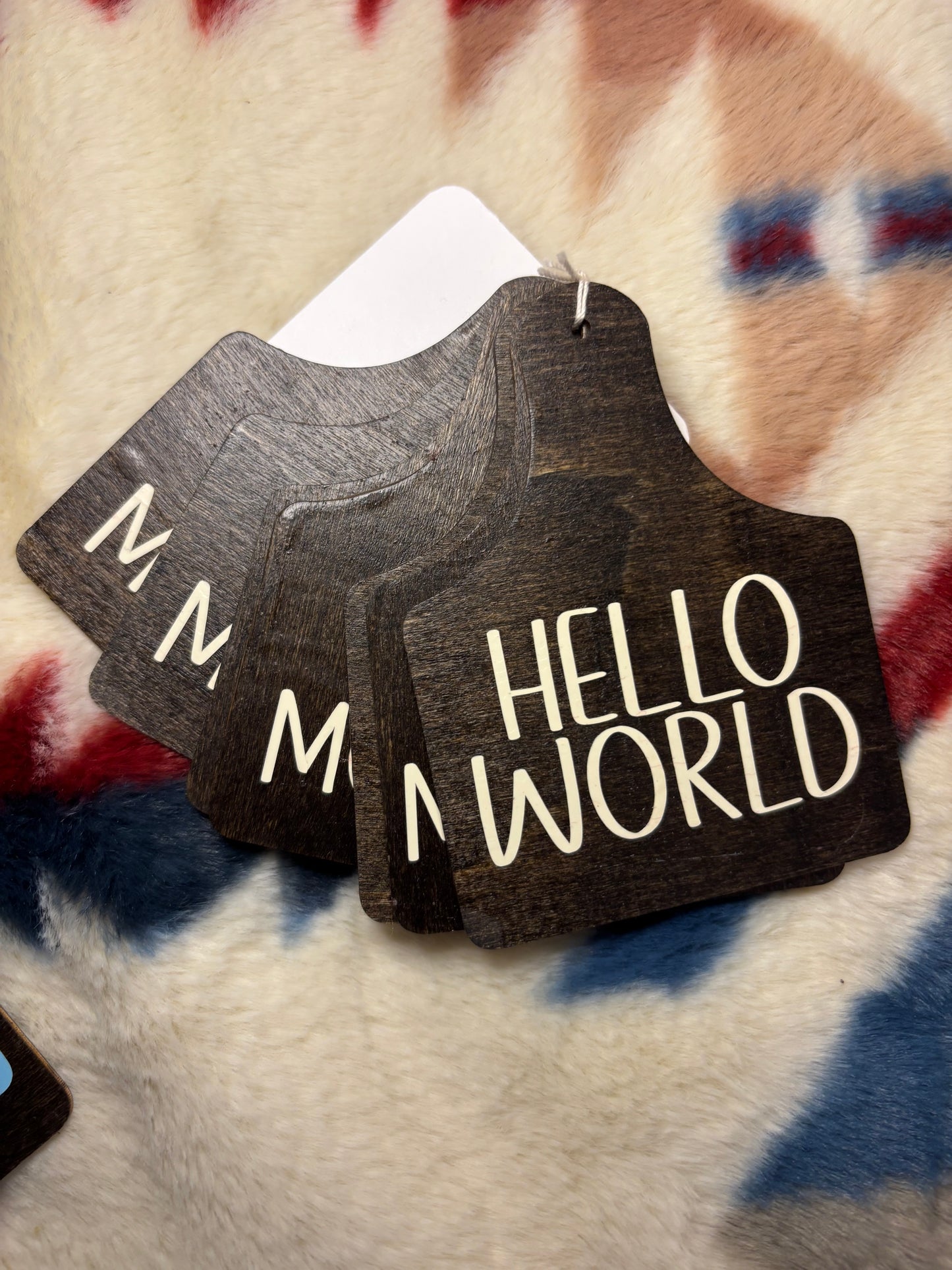 Cow Tag Milestone Photo Props Set