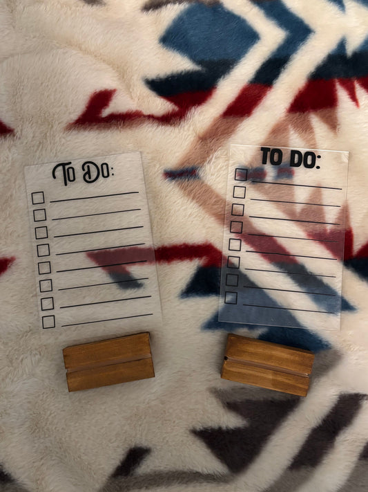 To Do List, Desktop Dry Erase Acrylic