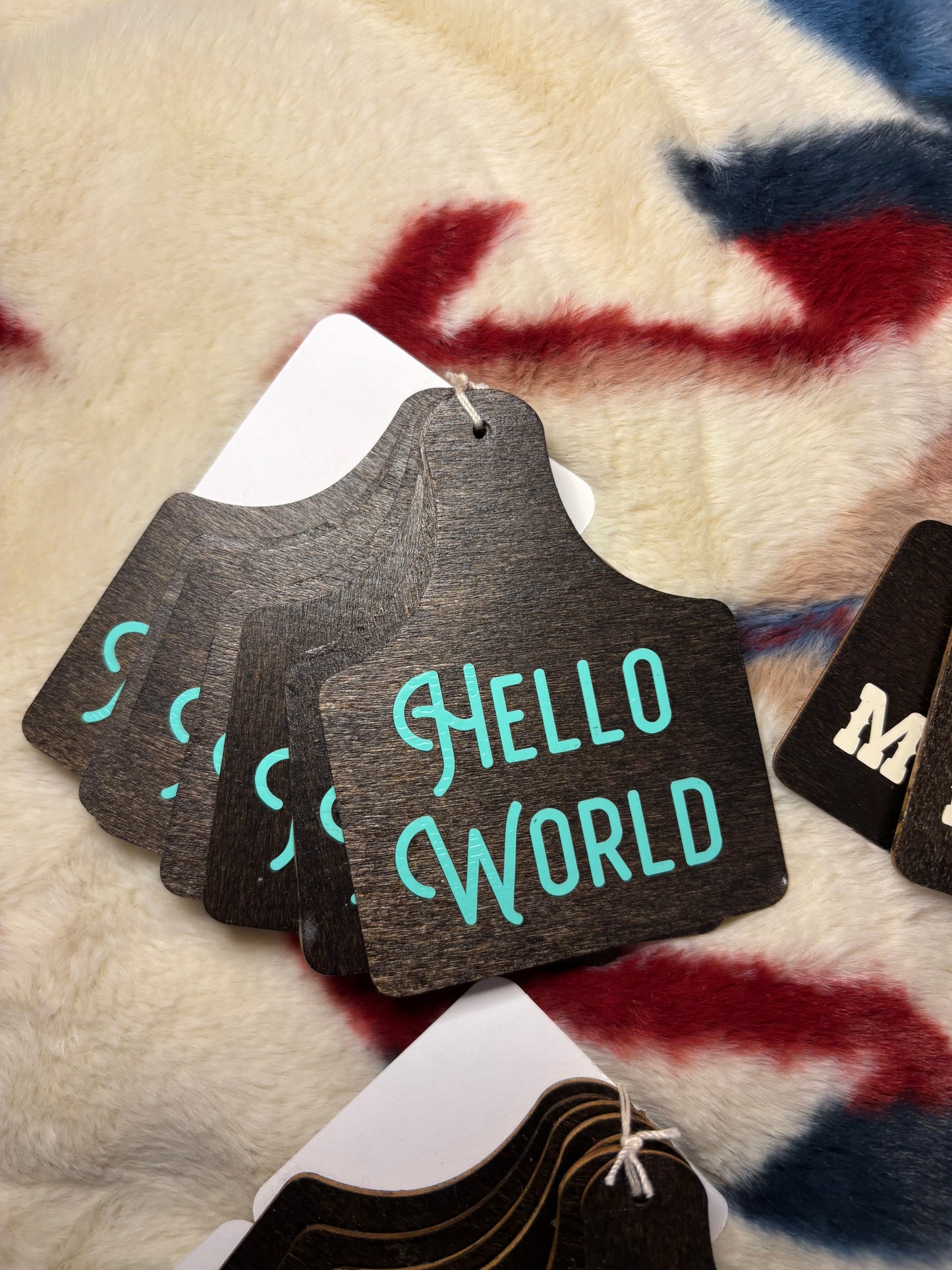 Cow Tag Milestone Photo Props Set