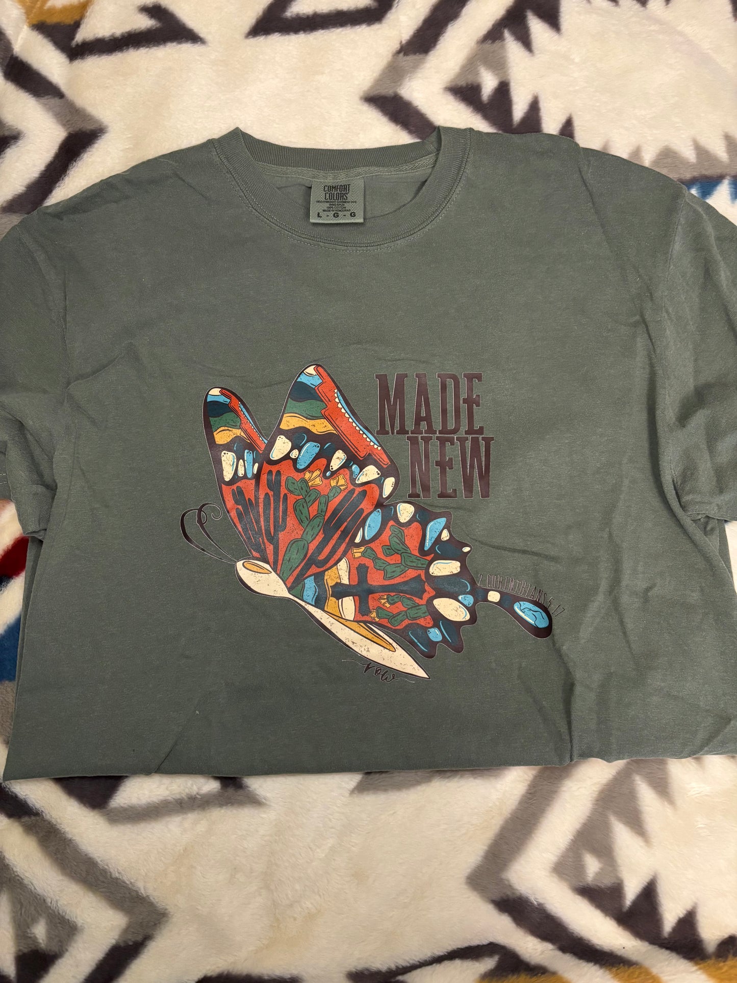 Made New Butterfly Tee, Butterfly 2, 2 Corin. 5:17