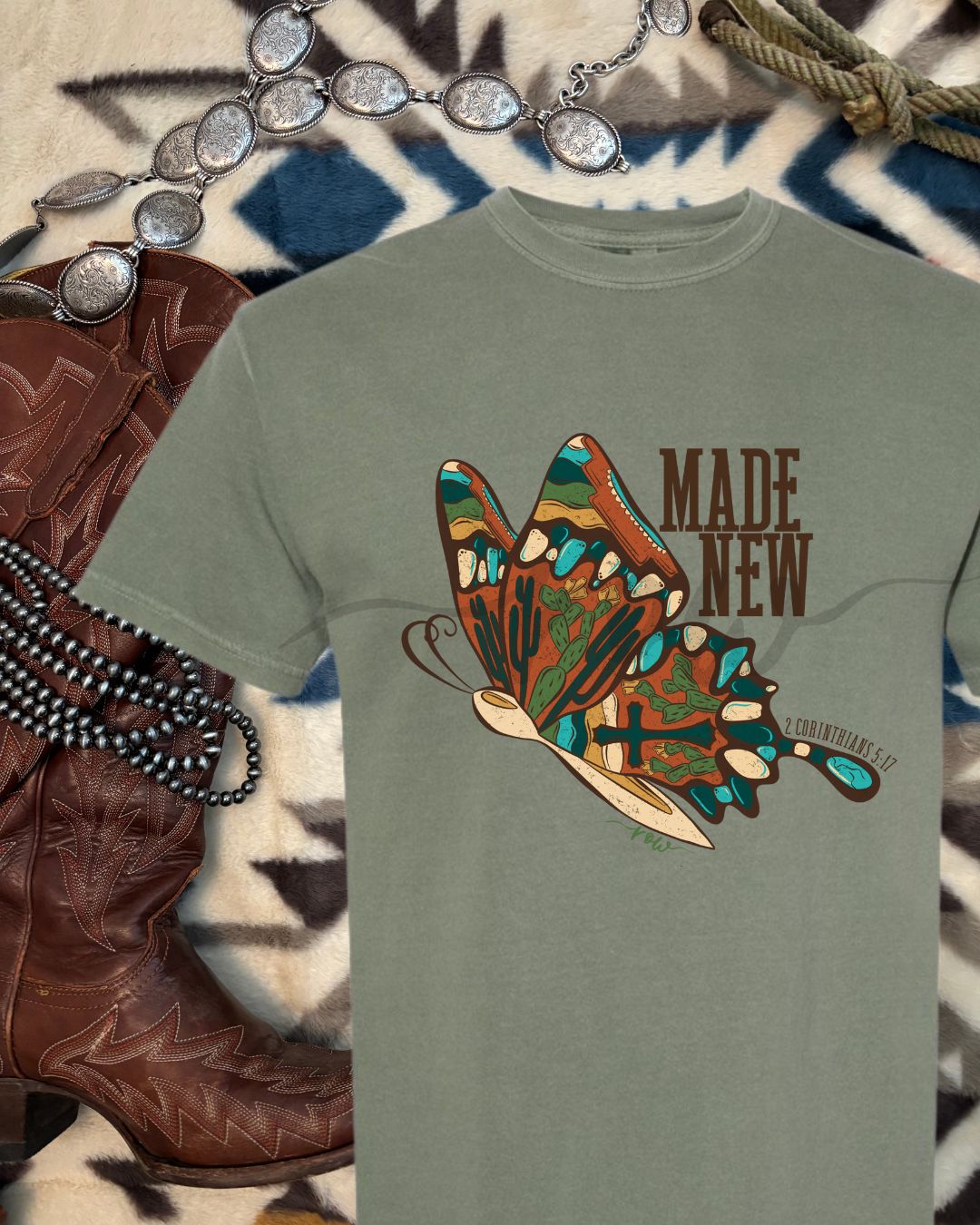Made New Butterfly Tee, Butterfly 2, 2 Corin. 5:17