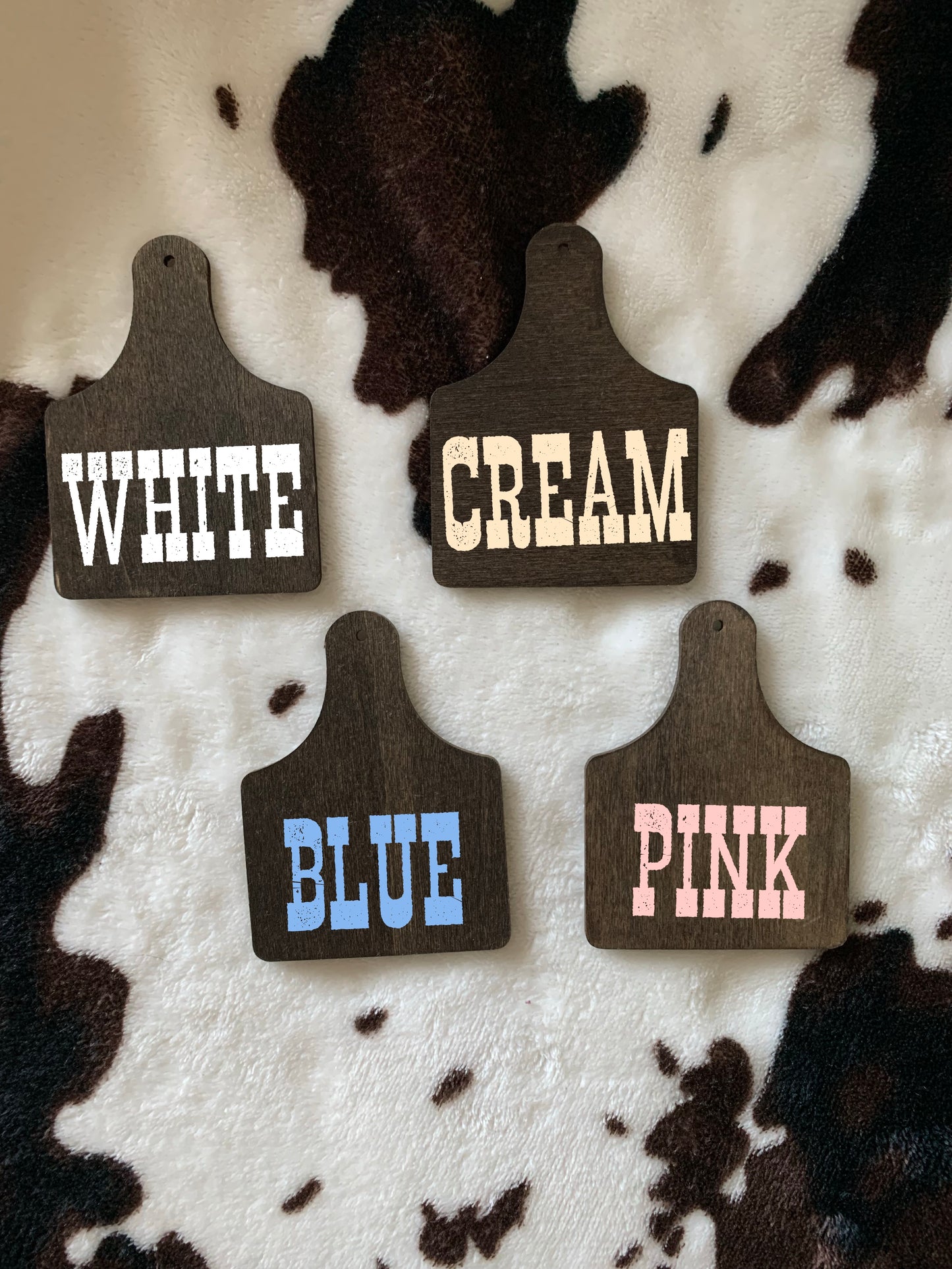 Cow Tag Milestone Photo Props Set