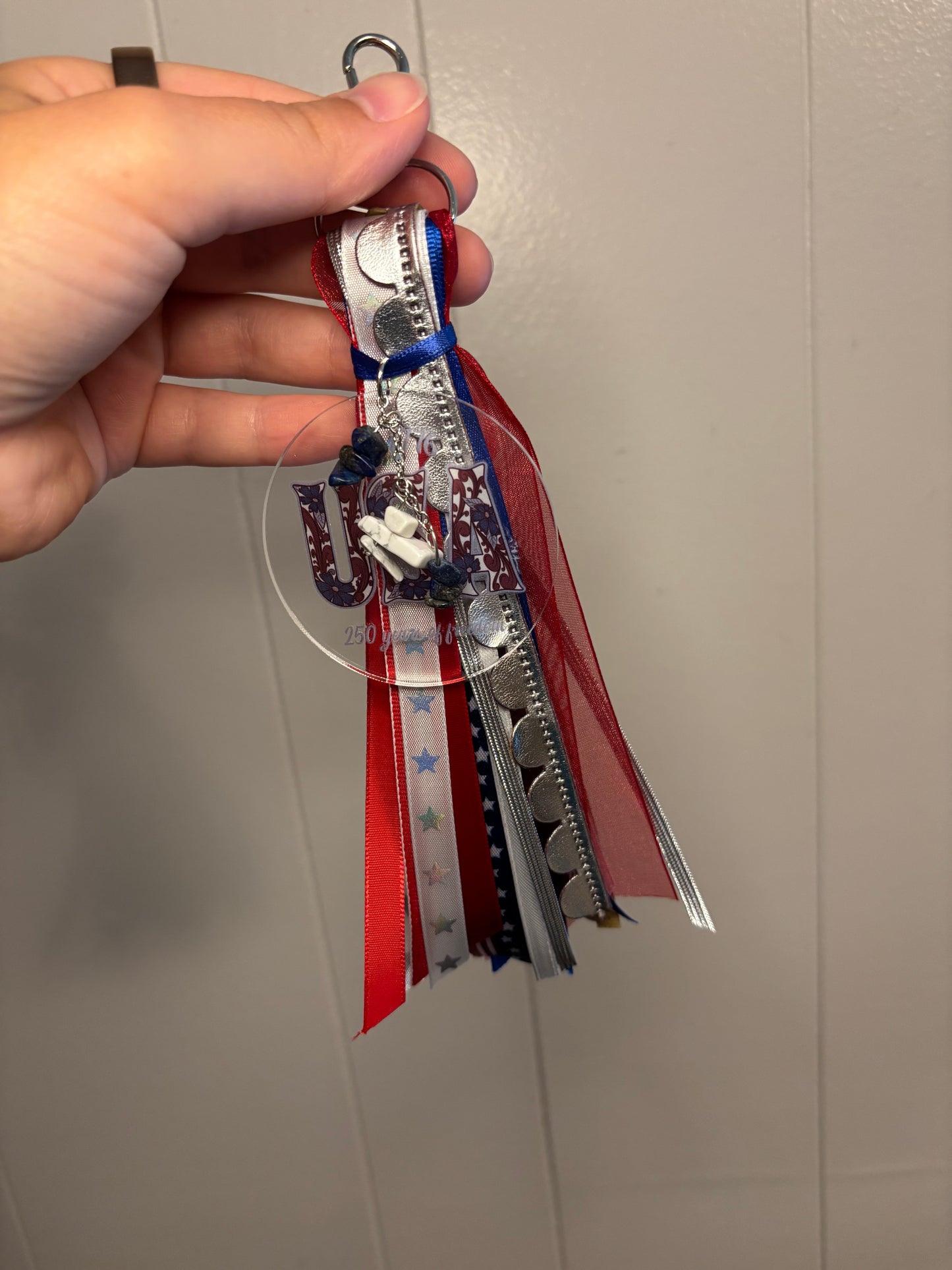 USA Ribbon Bag Charms
