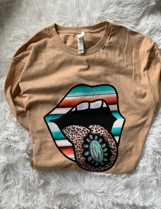 Serape Lips Tee