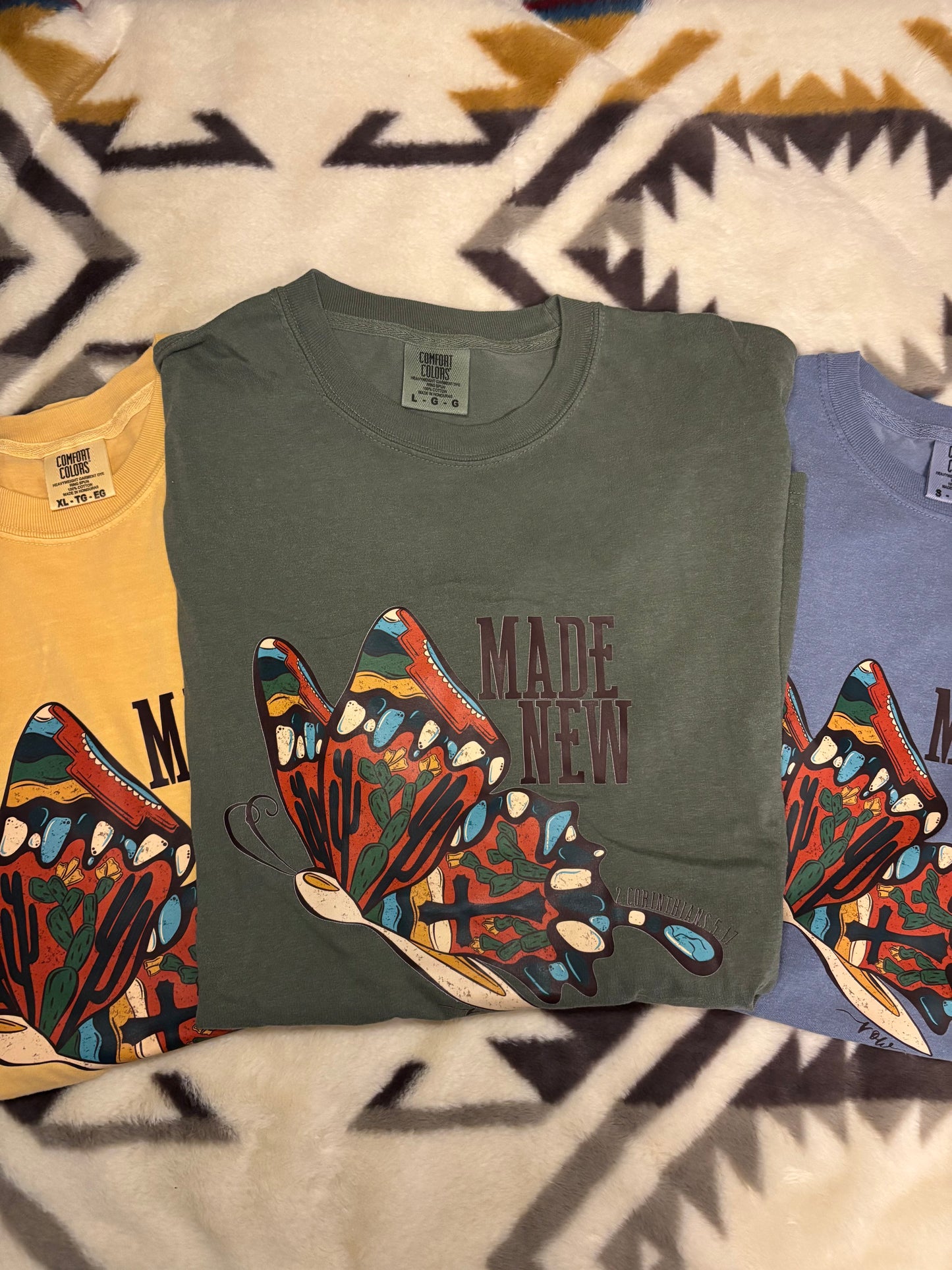 Made New Butterfly Tee, Butterfly 2, 2 Corin. 5:17