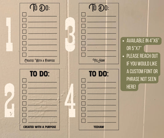 To Do List, Desktop Dry Erase Acrylic