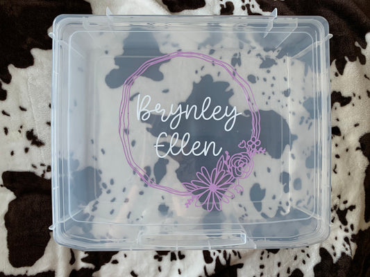 Floral Wreath Art Storage Box