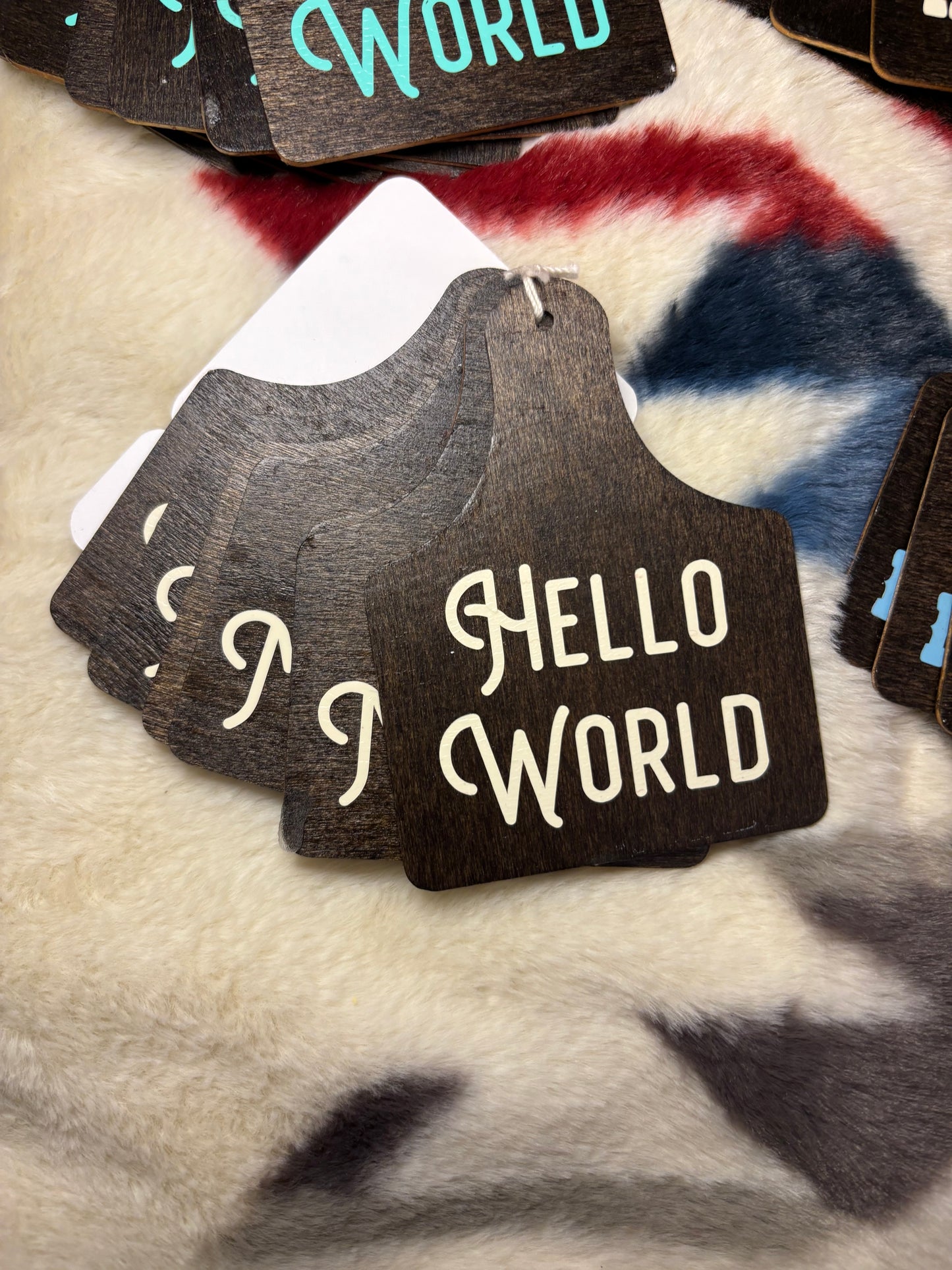Cow Tag Milestone Photo Props Set