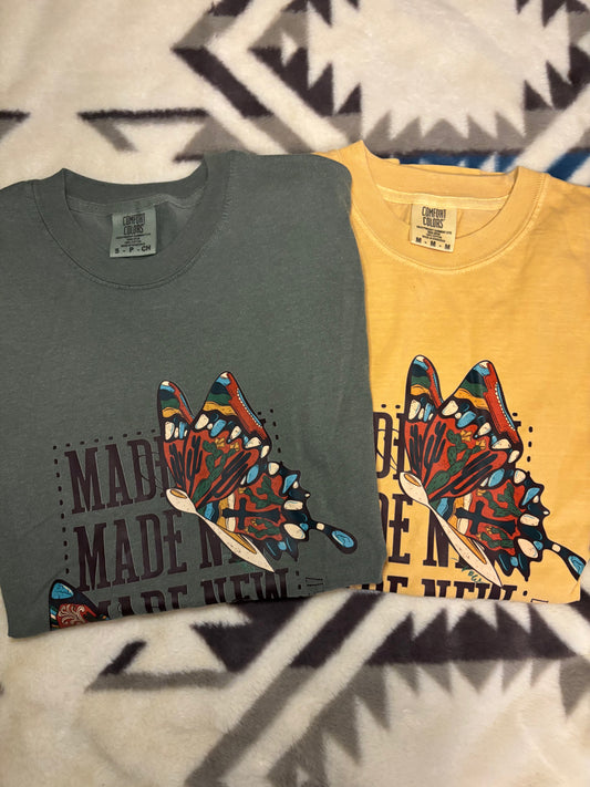 Made New Butterfly Tee, x4, 2 Corin. 5:17