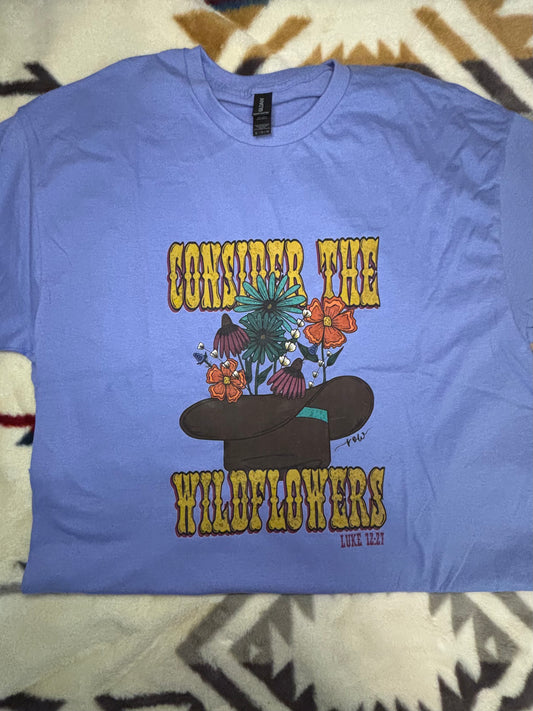 Consider the Wildflowers Tee, Luke 12:27