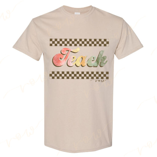 Checkered Teach Tee