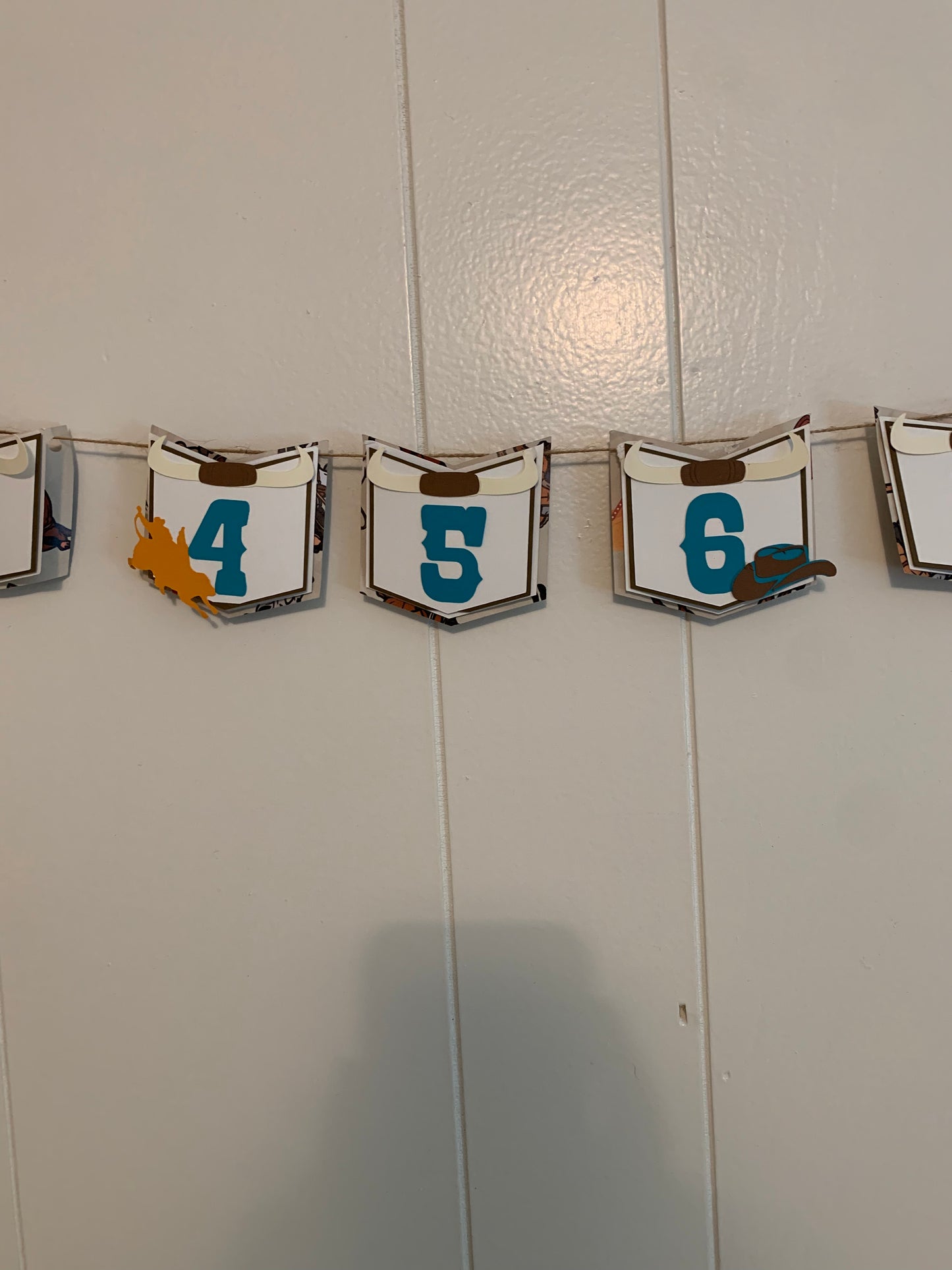 Western Month Milestone Photo Birthday Banner Garland