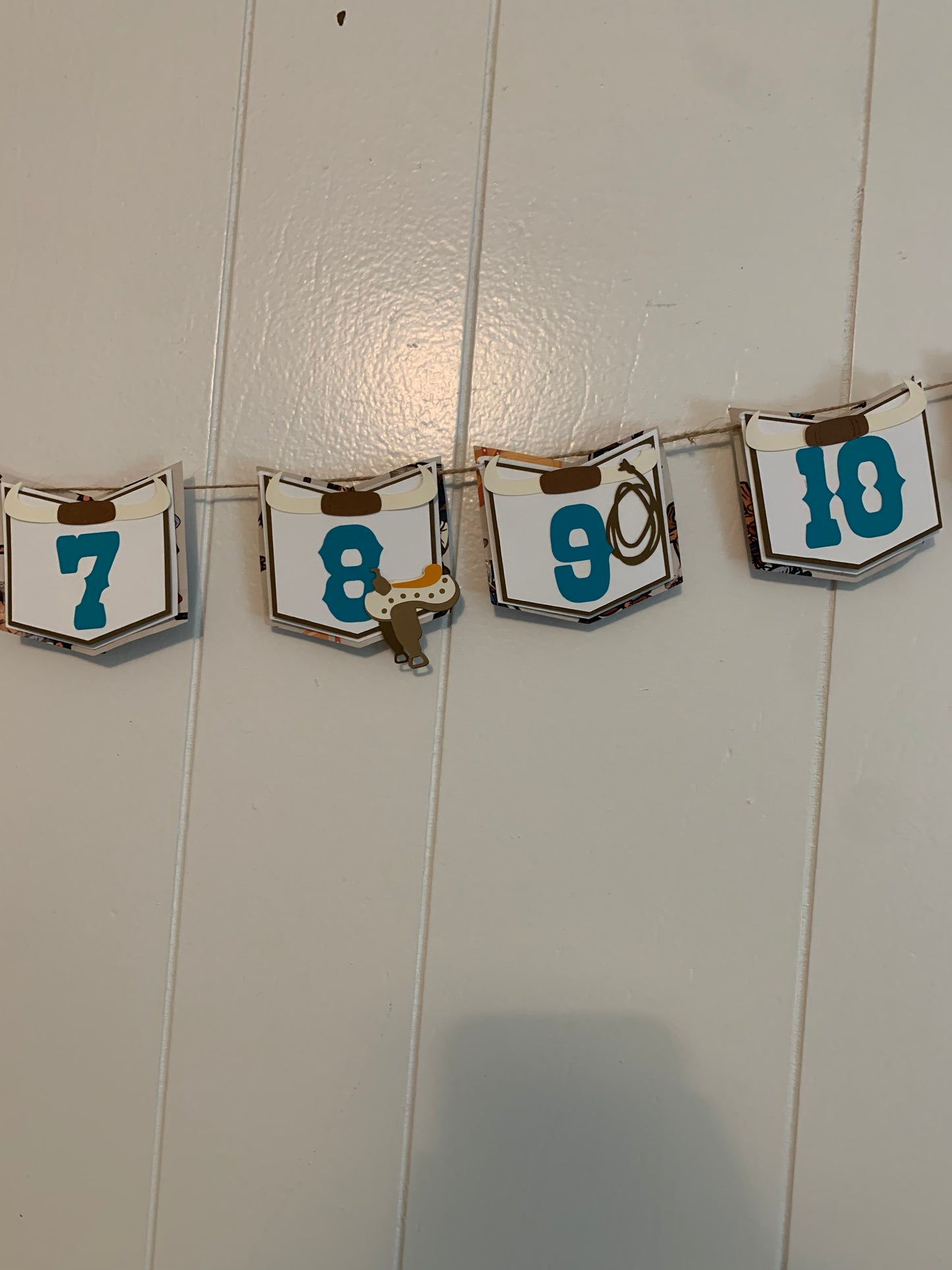 Western Month Milestone Photo Birthday Banner Garland