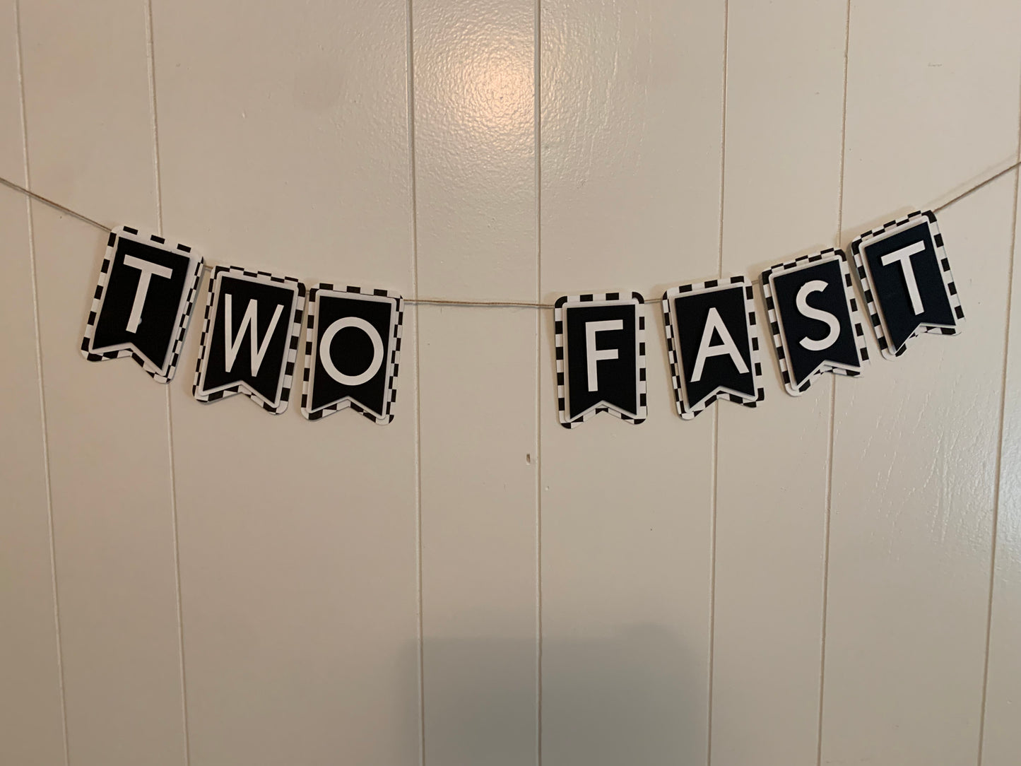 Two Fast Birthday Banner Garland