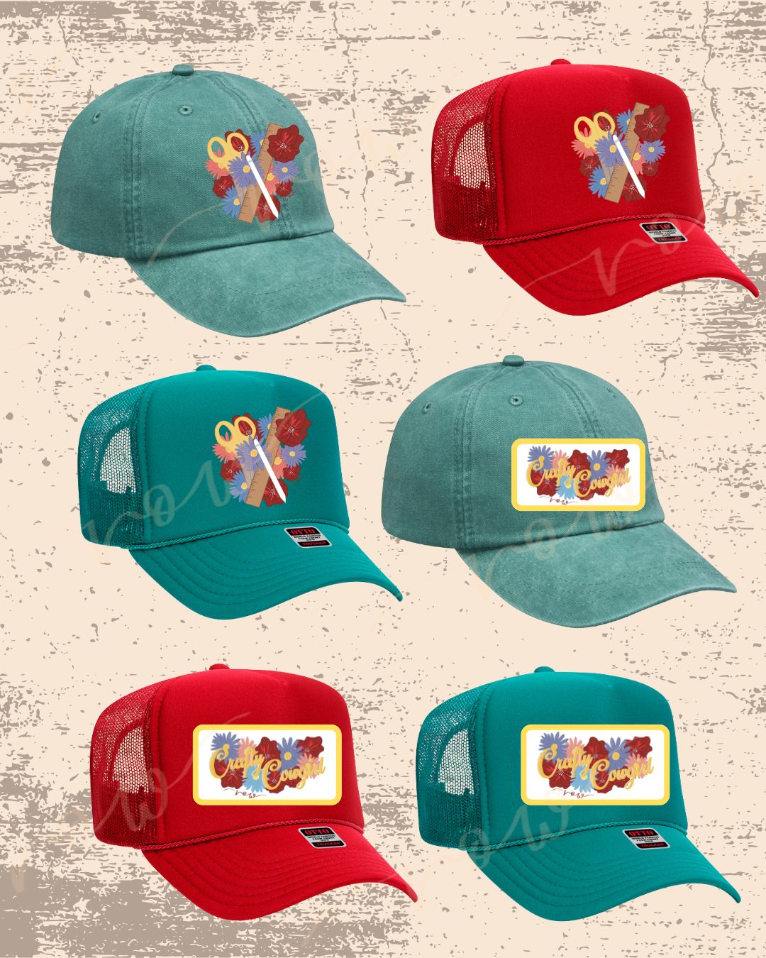 Crafty Cowgirl Leather Patch Hats