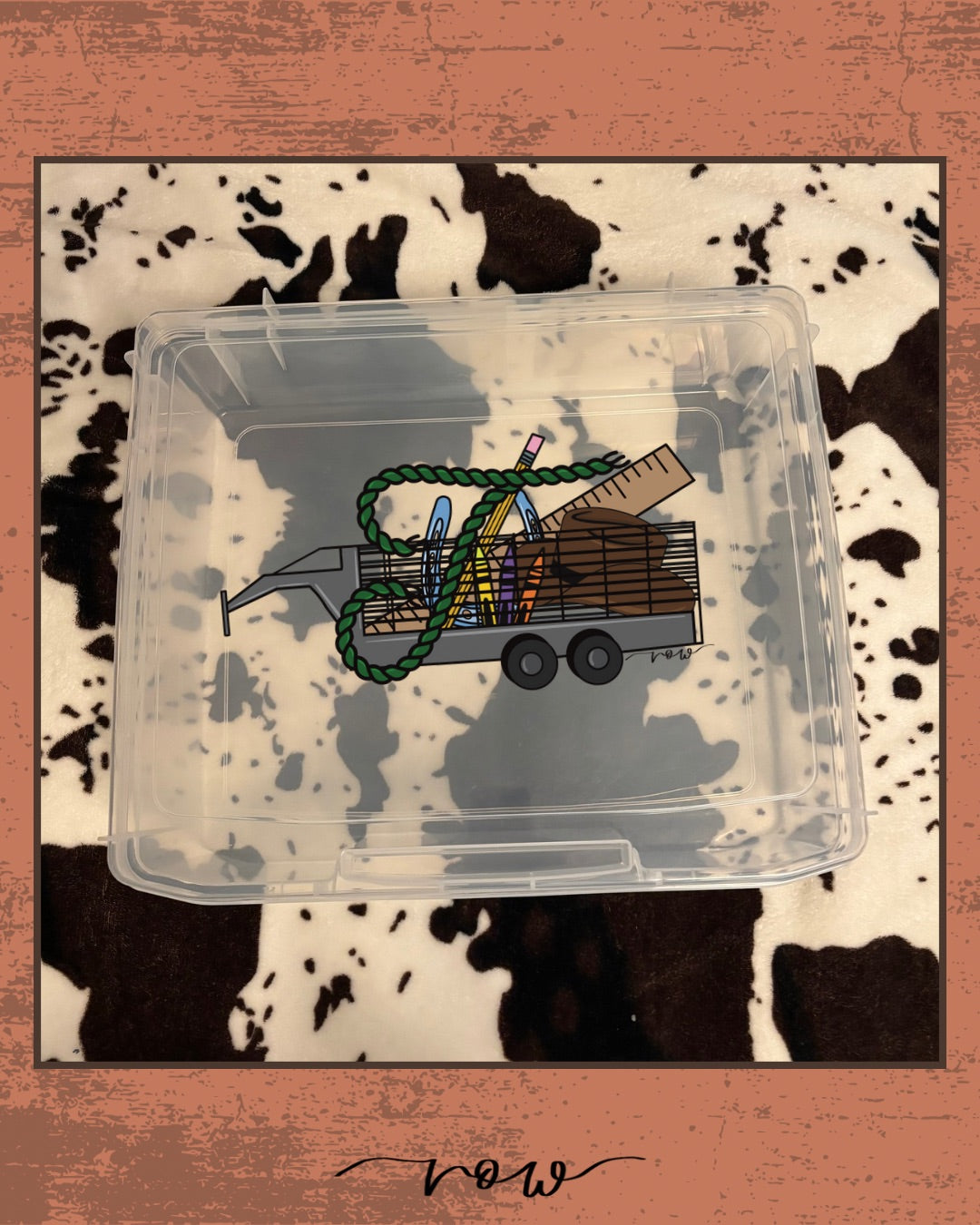 Western Monogram Art Storage Box