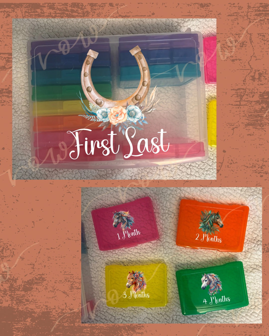 Boho Horses Photo Storage Box
