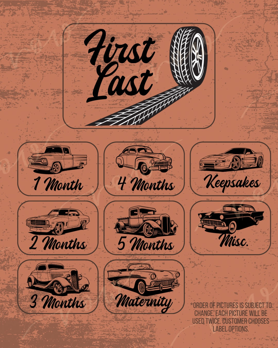 Classic Cars Photo Storage Box