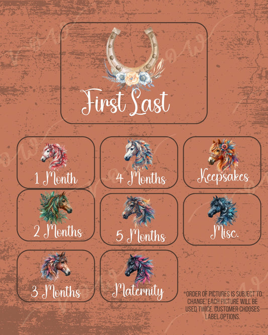 Boho Horses Photo Storage Box