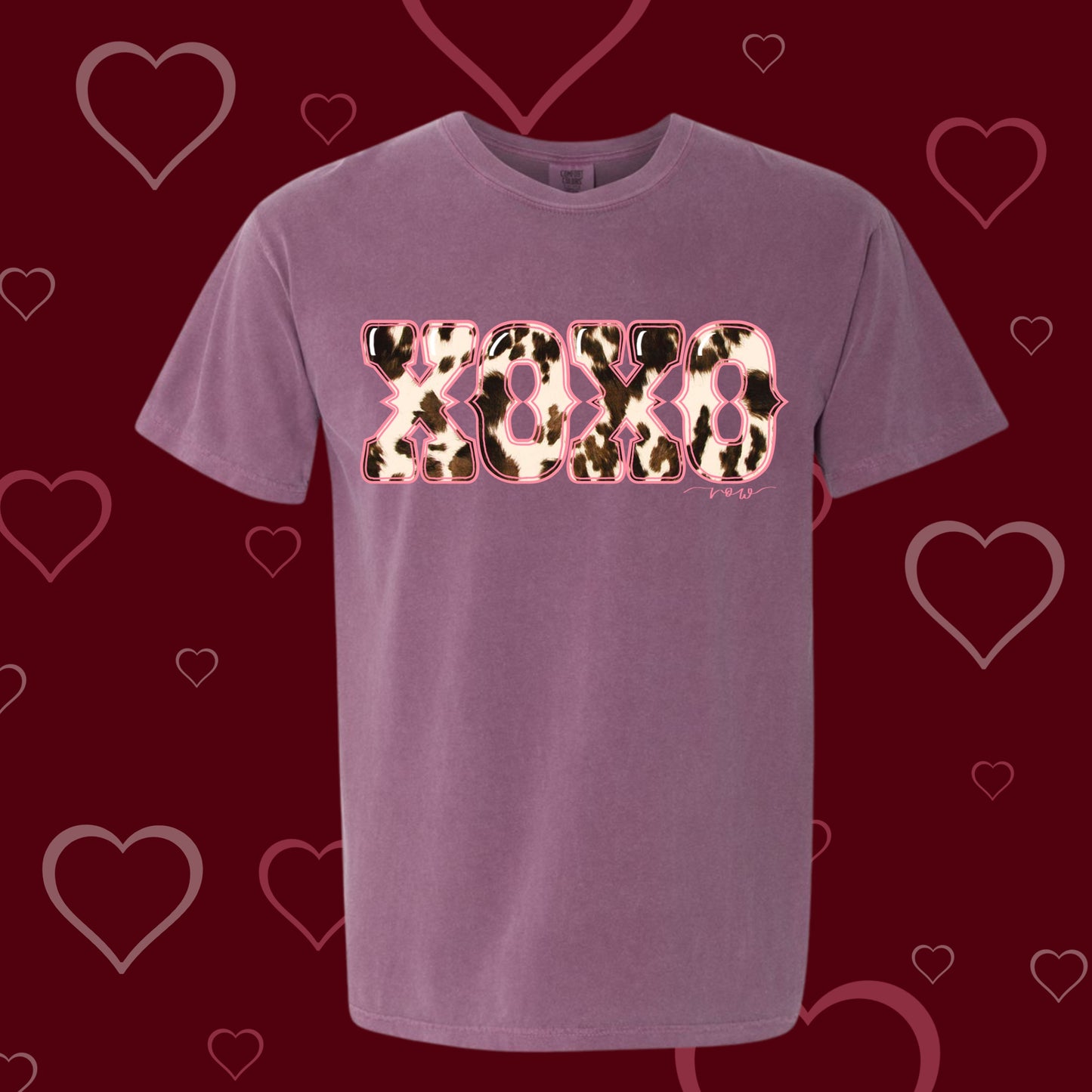 Cowprint XOXO Tee