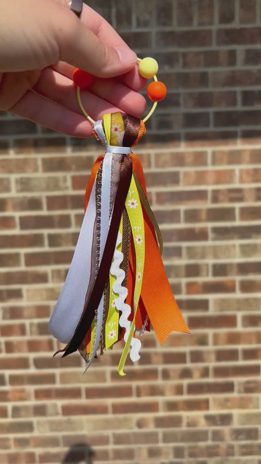 Yellow Daisy Ribbon Bag Charm