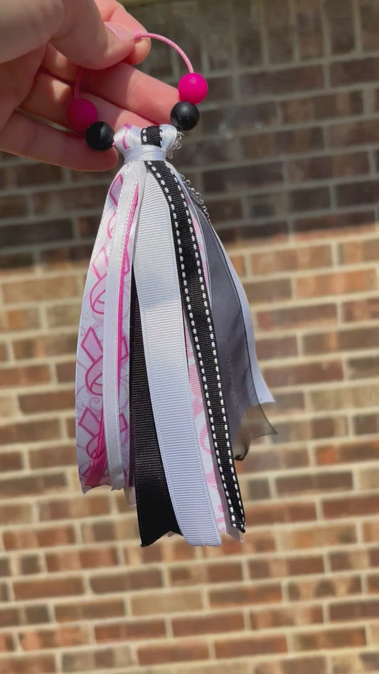 Breast Cancer Ribbon Bag Charm