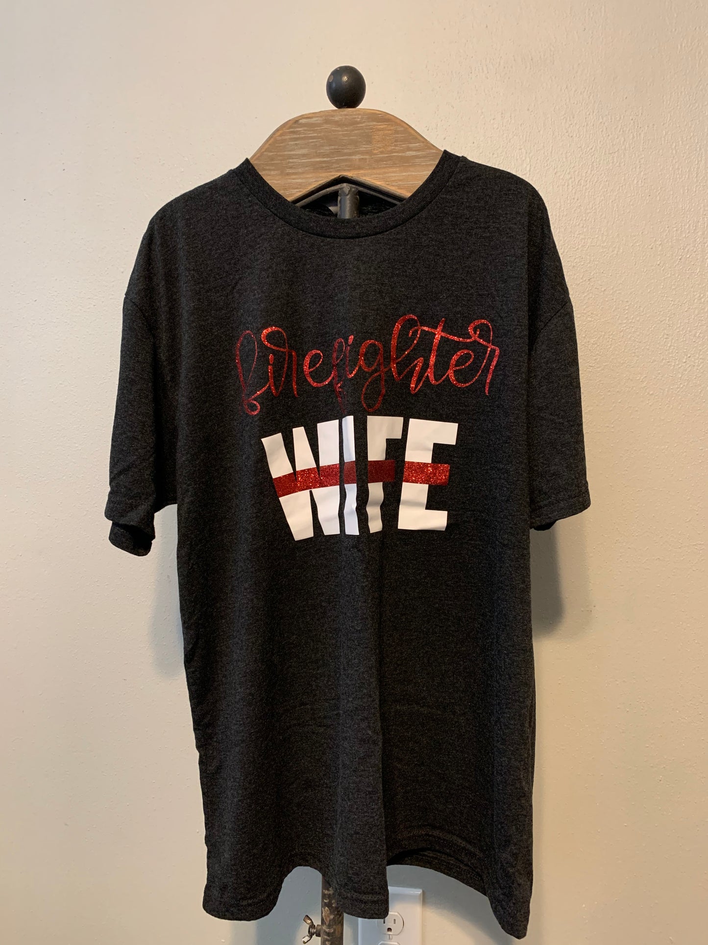 Firefighter Wife Red Line Tee