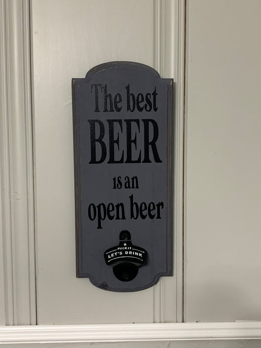 Alcohol Bottle Opener Signs