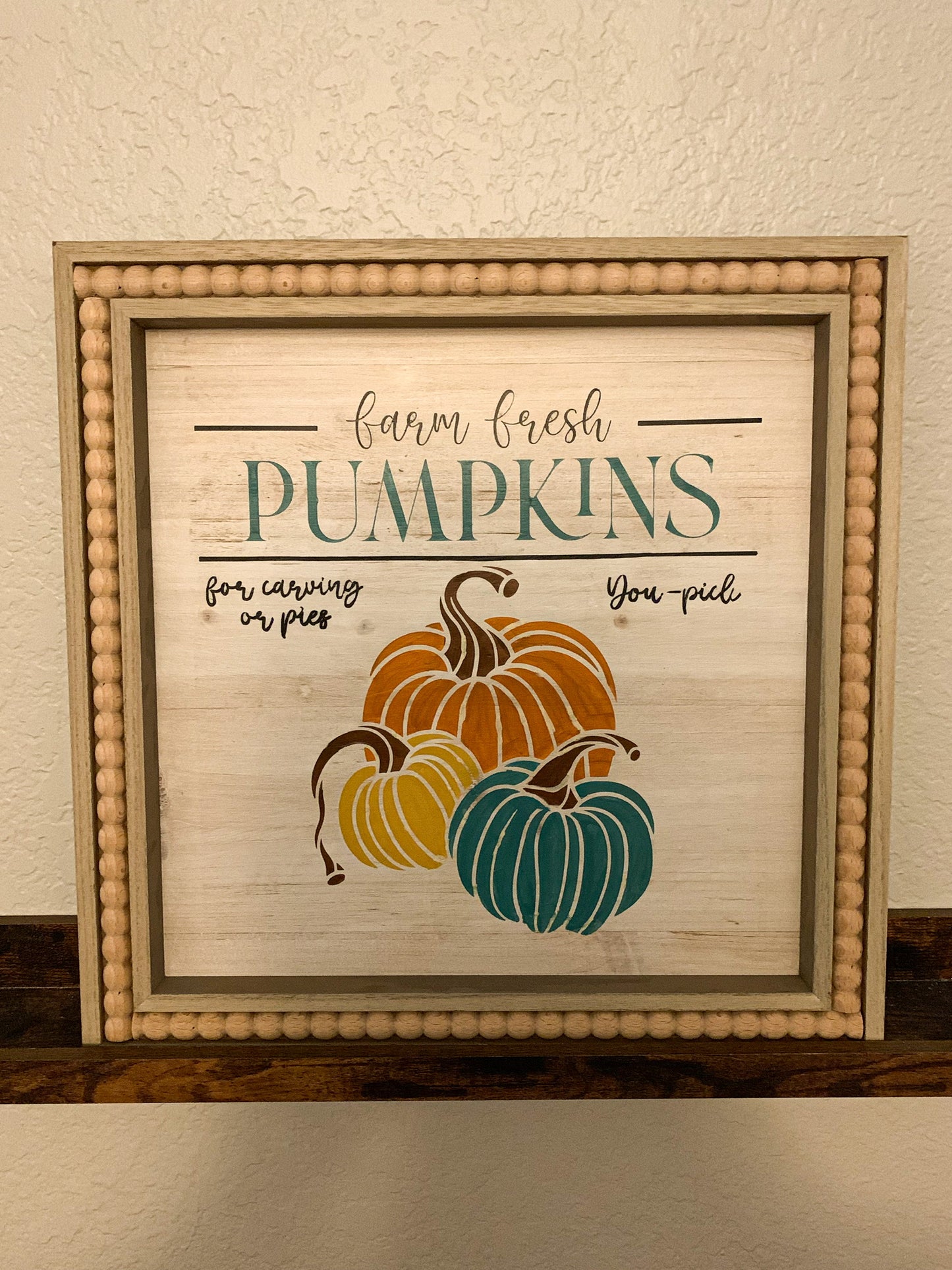 Fall Pumpkin Cluster Sign