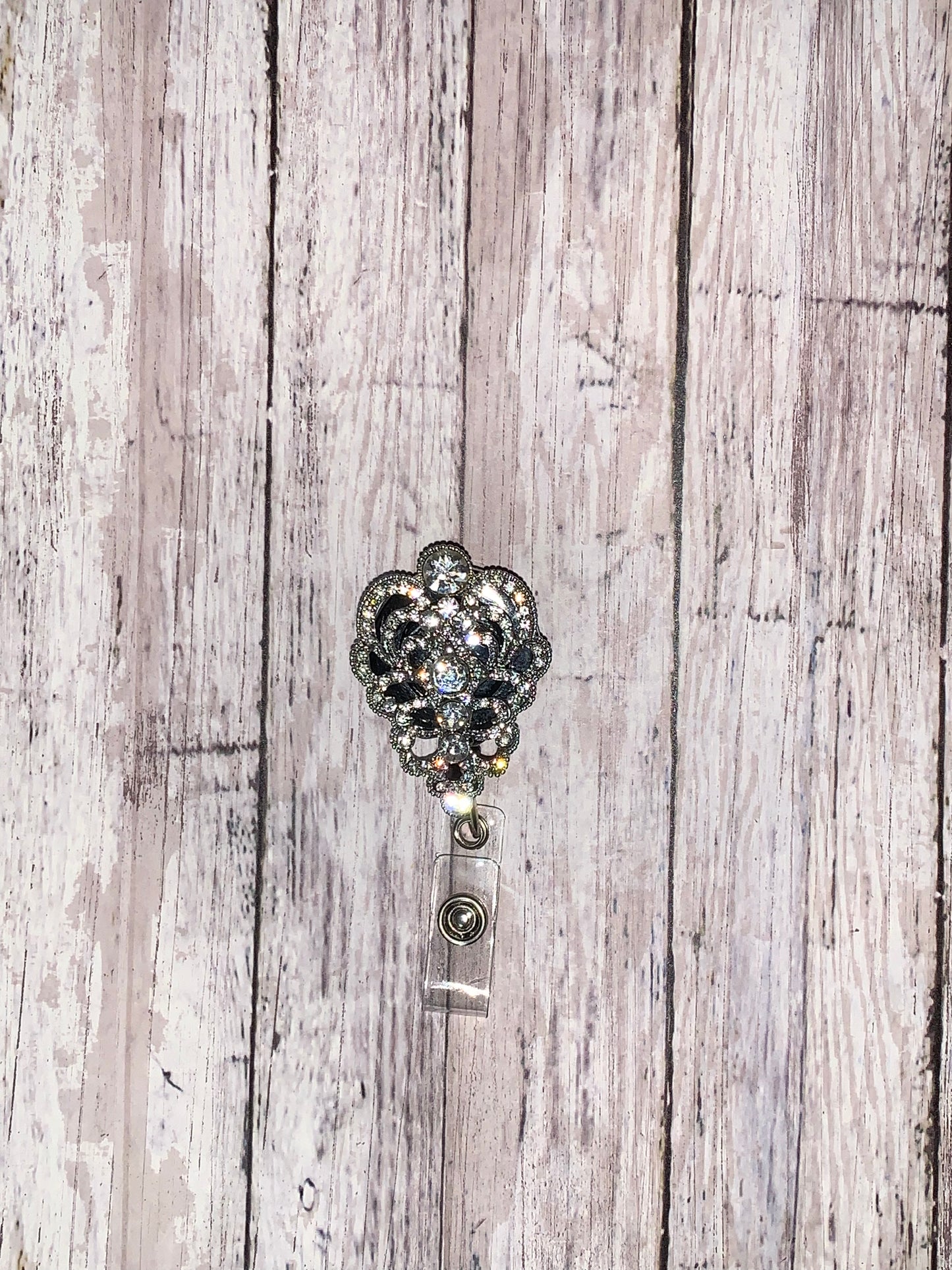 Looped Rhinestone Badge Reel