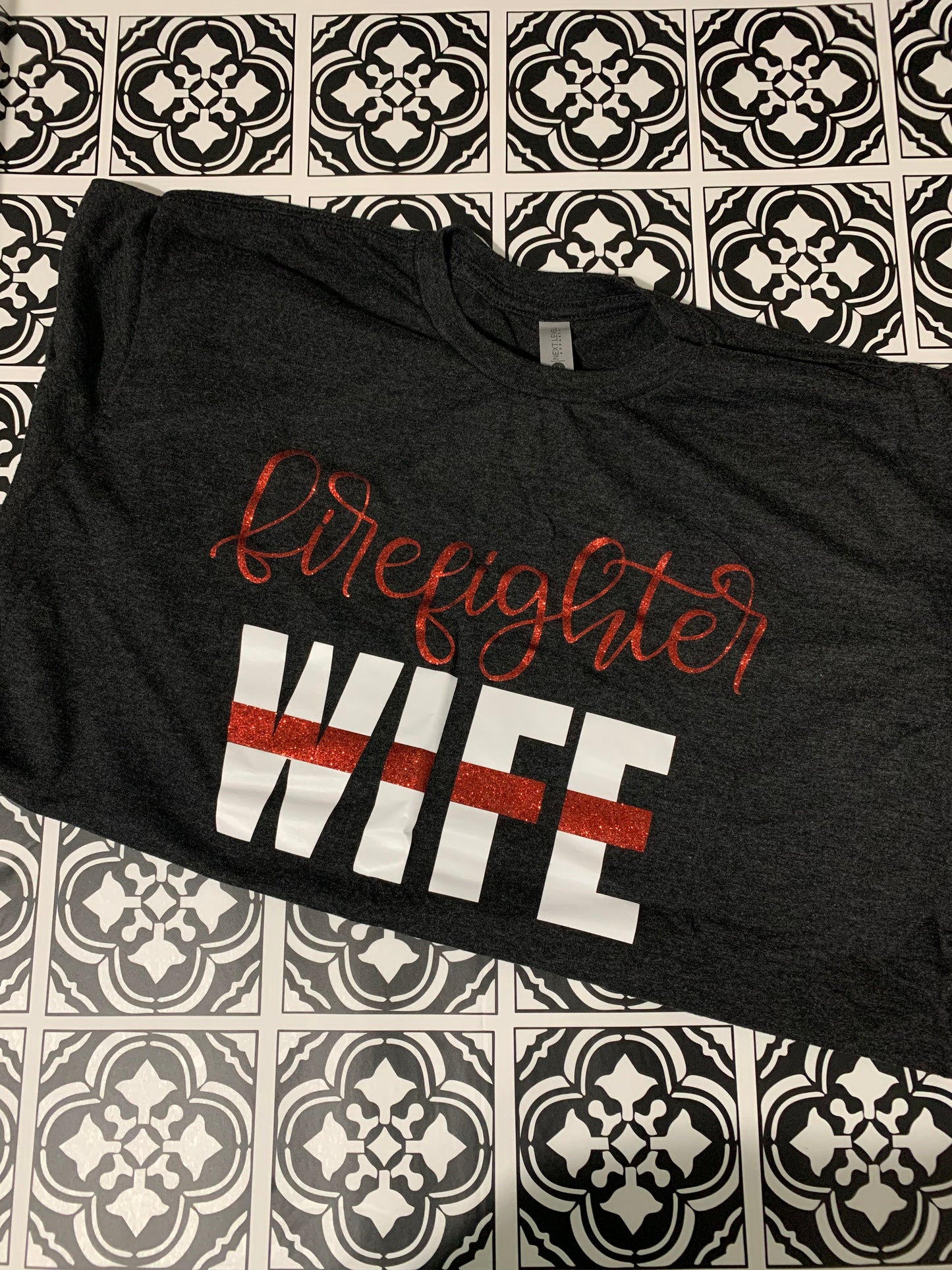 Firefighter Wife Red Line Tee